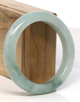 Baikalla Jewelry Jadeite Jade Bangle Bracelet Baikalla "Half Round" Unique Blue Green Jadeite Jade Bangle Bracelet (57.65 mm) 