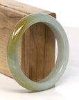 Baikalla Jewelry Jadeite Jade Bangle Bracelet Baikalla "Half Round" Honey Yellow Jadeite Jade Bangle Bracelet (56.74 mm) 