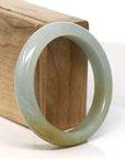 Baikalla Jewelry Jadeite Jade Bangle Bracelet Baikalla "Half Round" Honey Yellow Jadeite Jade Bangle Bracelet (56.74 mm) 