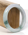 Baikalla Jewelry Jadeite Jade Bangle Bracelet Baikalla "Half Round" Blue-Green Jadeite Jade Bangle Bracelet (58.40 mm) 