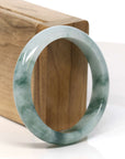 Baikalla Jewelry Jadeite Jade Bangle Bracelet Baikalla "Half Round" Blue Green Jadeite Jade Bangle Bracelet (55.79 mm) 