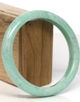 Baikalla Jewelry Jadeite Jade Bangle Bracelet Baikalla "Half Round"Green Jadeite Jade Bangle Bracelet (64.70 mm) 