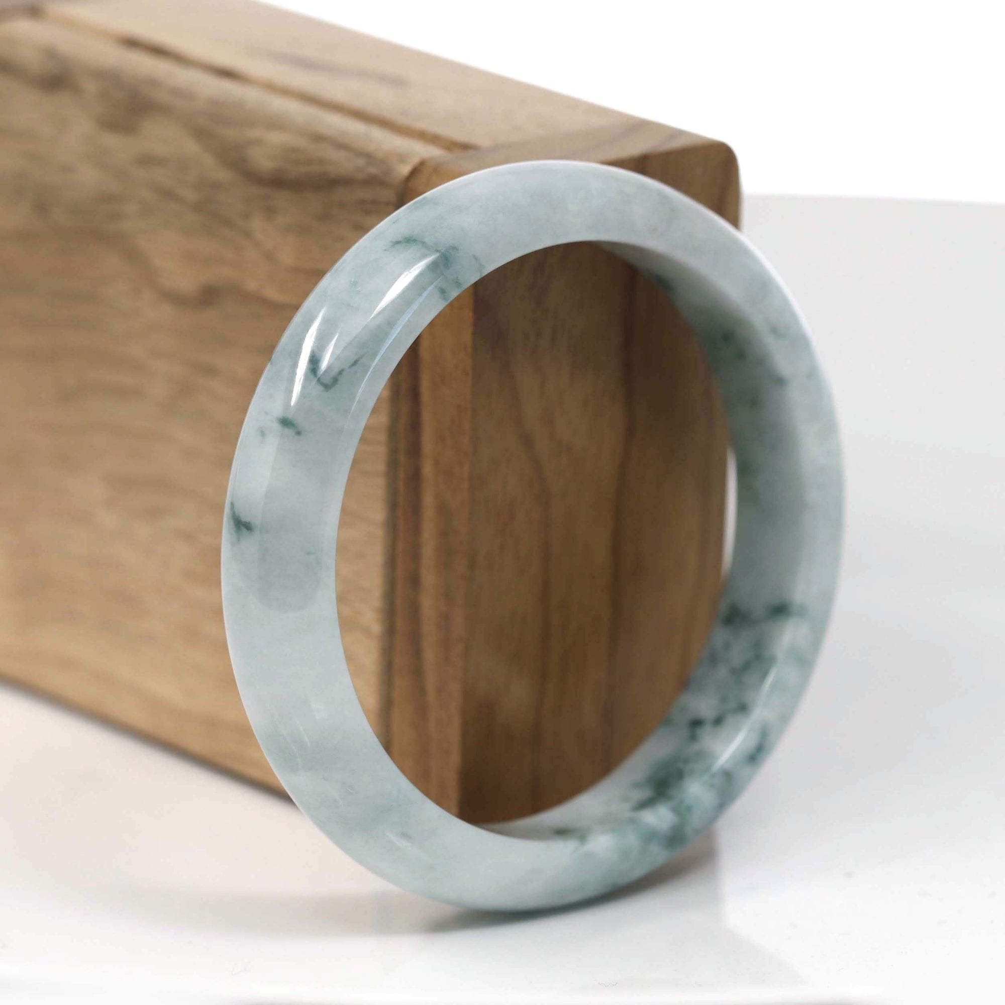 Baikalla Jewelry Jadeite Jade Bangle Bracelet Baikalla Natural Burmese Blue-green Jadeite Jade Bangle Bracelet (59.48mm)#T150