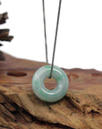 Baikalla Jewelry Jade Pendant Necklace Baikalla "Good Luck Button" Necklace Green Jadeite Jade Pendant For Men