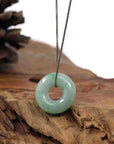 Baikalla Jewelry Jade Pendant Necklace Baikalla "Good Luck Button" Necklace Green Jadeite Jade Pendant For Men