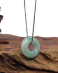 Baikalla Jewelry Jade Pendant Necklace Baikalla "Good Luck Button" Necklace Green Jadeite Jade Pendant For Men