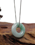 Baikalla Jewelry Jade Pendant Necklace Baikalla "Good Luck Button" Necklace Green Jadeite Jade Pendant For Men