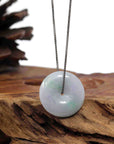 Baikalla Jewelry Jade Pendant Necklace Baikalla "Good Luck Button" Necklace Lavender Jadeite Jade Lucky Ping An Kou Pendant