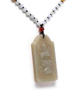 Baikalla Jewelry Jade Pendant Necklace Baikalla™ "Dragon Rising" Genuine HeTian Yellow Nephrite Jade Dragon Pendant Necklace