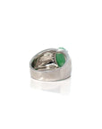 Baikalla Jewelry Jadeite Engagement Ring Baikalla™ Sterling Silver Genuine Green Jadeite Jade Men's Ring