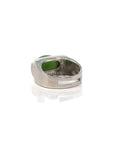 Baikalla Jewelry Jade Ring Baikalla™ Signet Silver Real Oval Green Nephrite Jade Classic Men's Ring