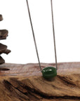 Baikalla Jewelry Jade Pendant Necklace Baikalla™ "Good Luck Button" Necklace Nephrite Green Jade Lucky TongTong Pendant Necklace