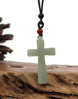 Baikalla Jewelry Jade Pendant Necklace Pendant Only Baikalla Natural White Nephrite Jade Cross Pendant For Men