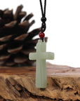 Baikalla Jewelry Jade Pendant Necklace Pendant Only Baikalla Natural White Nephrite Jade Cross Pendant For Men