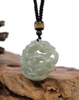 Baikalla Jewelry Jade Pendant Necklace Baikalla "Jade Dragon In Cloud" Genuine White Nephrite Jade Dragon Pendant Necklace