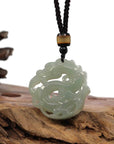 Baikalla Jewelry Jade Pendant Necklace Baikalla "Jade Dragon In Cloud" Genuine White Nephrite Jade Dragon Pendant Necklace