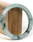 Baikalla Jewelry Jadeite Jade Bangle Bracelet Baikalla "Half Round" Blue-Green Jadeite Jade Bangle Bracelet (63.45 mm) 