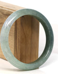 Baikalla Jewelry Jadeite Jade Bangle Bracelet Baikalla "Half Round"  Light Green Jadeite Jade Bangle Bracelet (60.9 mm) 