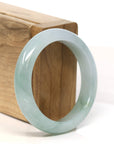 Baikalla Jewelry Jadeite Jade Bangle Bracelet "Classic Princess Half Round" Blue- Green Jadeite Jade Bangle (52.3 mm) 