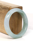 Baikalla Jewelry Jadeite Jade Bangle Bracelet "Classic Princess Half Round" Blue- Green Jadeite Jade Bangle (52.3 mm) 