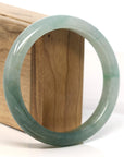 Baikalla Jewelry Jadeite Jade Bangle Bracelet Baikalla "Half Round"  Light Green Jadeite Jade Bangle Bracelet (61.8 mm) 