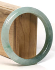 Baikalla Jewelry Jadeite Jade Bangle Bracelet Baikalla "Half Round"  Light Green Jadeite Jade Bangle Bracelet (61.8 mm) 