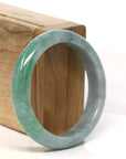 Baikalla Jewelry Jadeite Jade Bangle Bracelet Baikalla "Half Round" Green Jadeite Jade Bangle Bracelet (54.8 mm) 