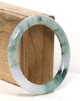 Baikalla Jewelry Jadeite Jade Bangle Bracelet "Classic Round" Blue- Green Jadeite Jade Bangle (55.8 mm) 