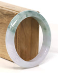 Baikalla Jewelry Jadeite Jade Bangle Bracelet Baikalla "Half Round" Lavender Green Jadeite Jade Bangle Bracelet (58.75 mm) 