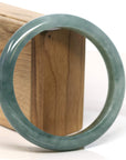 Baikalla Jewelry Jadeite Jade Bangle Bracelet Baikalla "Half Round" Green Jadeite Jade Bangle Bracelet (63.48 mm) 