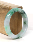 Baikalla Jewelry Jadeite Jade Bangle Bracelet "Classic Princess Half Round" Green Jadeite Jade Bangle (53 mm) 