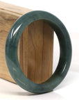 Baikalla Jewelry Jadeite Jade Bangle Bracelet Baikalla "Half Round"  Light Green Jadeite Jade Bangle Bracelet (60 mm) 