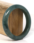 Baikalla Jewelry Jadeite Jade Bangle Bracelet Baikalla "Half Round"  Light Green Jadeite Jade Bangle Bracelet (60 mm) 