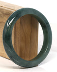 Baikalla Jewelry Jadeite Jade Bangle Bracelet Baikalla "Half Round"  Light Green Jadeite Jade Bangle Bracelet (60 mm) 