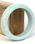 Baikalla Jewelry Jadeite Jade Bangle Bracelet Baikalla Classic Green Natural Jadeite Jade Wider Bangle Bracelet (58.96 mm) 