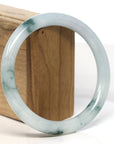 Baikalla Jewelry Jadeite Jade Bangle Bracelet "Classic Round" Blue- Green Jadeite Jade Bangle (56.1 mm) 