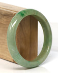 Baikalla Jewelry Jadeite Jade Bangle Bracelet Genuine Burmese Yellow- Green Jadeite Jade Bangle (58.15 mm) 