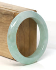 Baikalla Jewelry Jadeite Jade Bangle Bracelet "Classic Princess Half Round" Blue- Green Jadeite Jade Bangle (52.3 mm) 