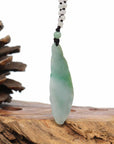 Baikalla Jewelry Jade Carving Necklace Baikalla "Roaring Dragon" Natural Jadeite Jade Green Pendant Necklace For Men