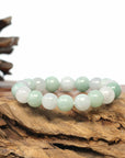 Baikalla Jewelry jade beads bracelet Genuine Jadeite Jade Round Green Beads Bracelet (9.5mm)