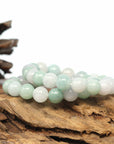 Baikalla Jewelry jade beads bracelet Genuine Jadeite Jade Round Green Beads Bracelet (9.5mm)