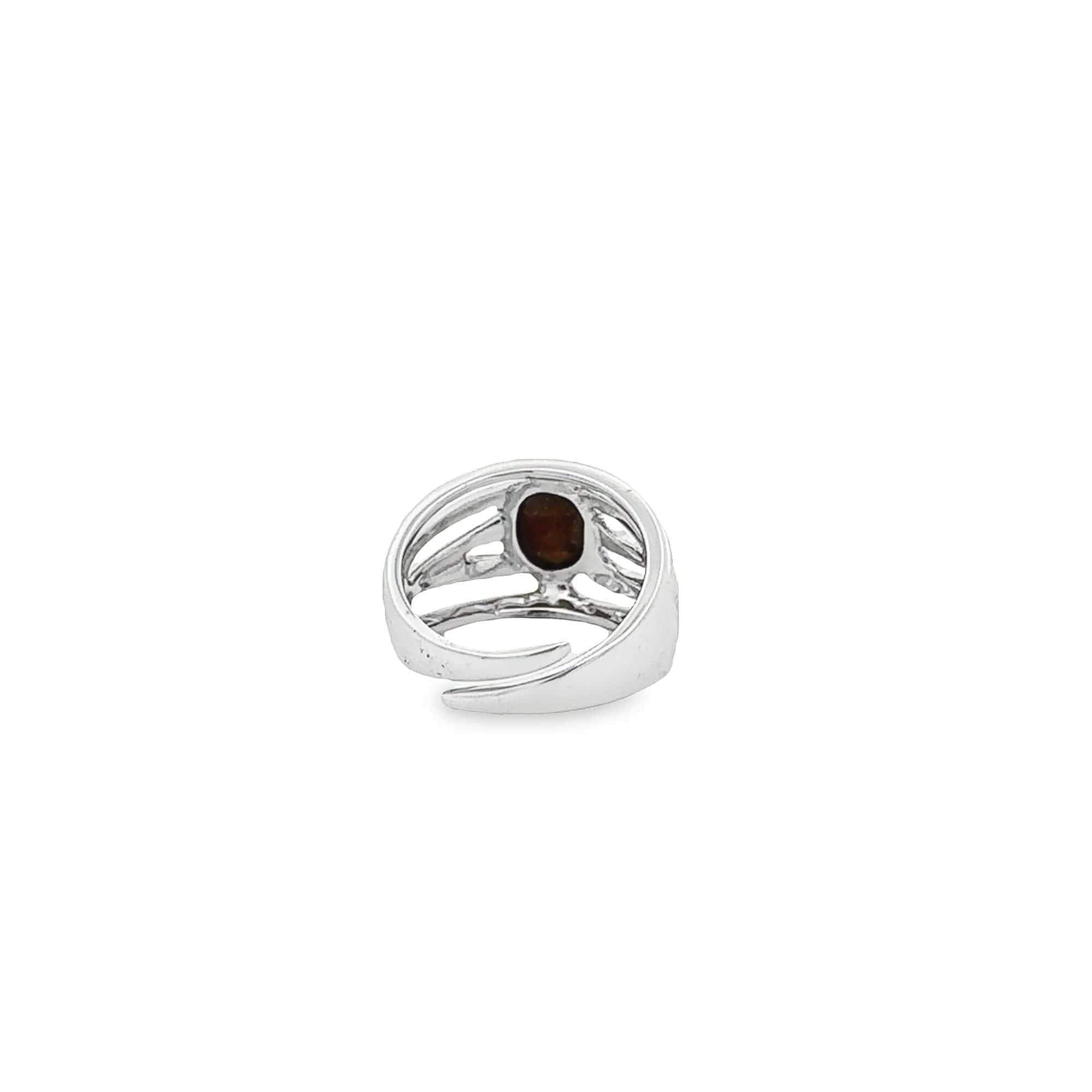 Baikalla Jewelry Jade Ring Baikalla Antique Natural Opal Sterling Silver Gold Plated Two Tone Ring