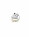 Baikalla Jewelry Gemstone Ring Baikalla Sterling Silver Gold Plated Two Tone Adjustable Amethyst Ring