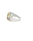 Baikalla Jewelry Jade Ring Baikalla Antique Natural Opal Sterling Silver Gold Plated Two Tone Ring