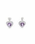 Baikalla Jewelry Silver Gemstones Earrings Baikalla™ Classic Sterling Silver Natural Amethyst Citrine Garnet Earrings With CZ