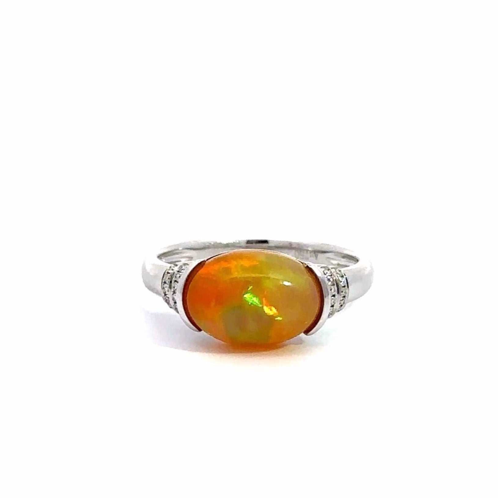 Baikalla Jewelry Gold Opal Ring Baikalla™ &quot;Charlotte&quot; 18K Gold Ethiopian Opal Ring