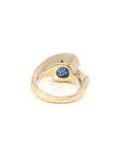 Baikalla Jewelry Gold Tanzanite Ring High 14k Yellow Gold Natural Round Tanzanite Men's Ring