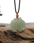 Baikalla Jewelry Jade Pendant Necklace Baikalla Genuine HeTian Nephrite Jade Elephant Carving Pendant Necklace