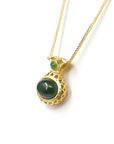 Baikalla Jewelry Jade Pendant Necklace Copy of Baikalla™ "Lucky Oval Jade" Sterling Silver Nephrite Green Jade Classic Pendant Necklace