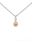 Baikalla Jewelry Gemstone Pendant Necklace Baikalla 14k White Gold Golden Pearl Necklace With Diamond